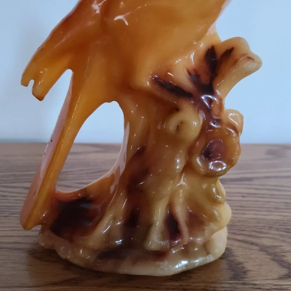 Vintage Unique Novelty Wax Candle - Bird on Perch - Vintage Rare UNIQUE Unlit